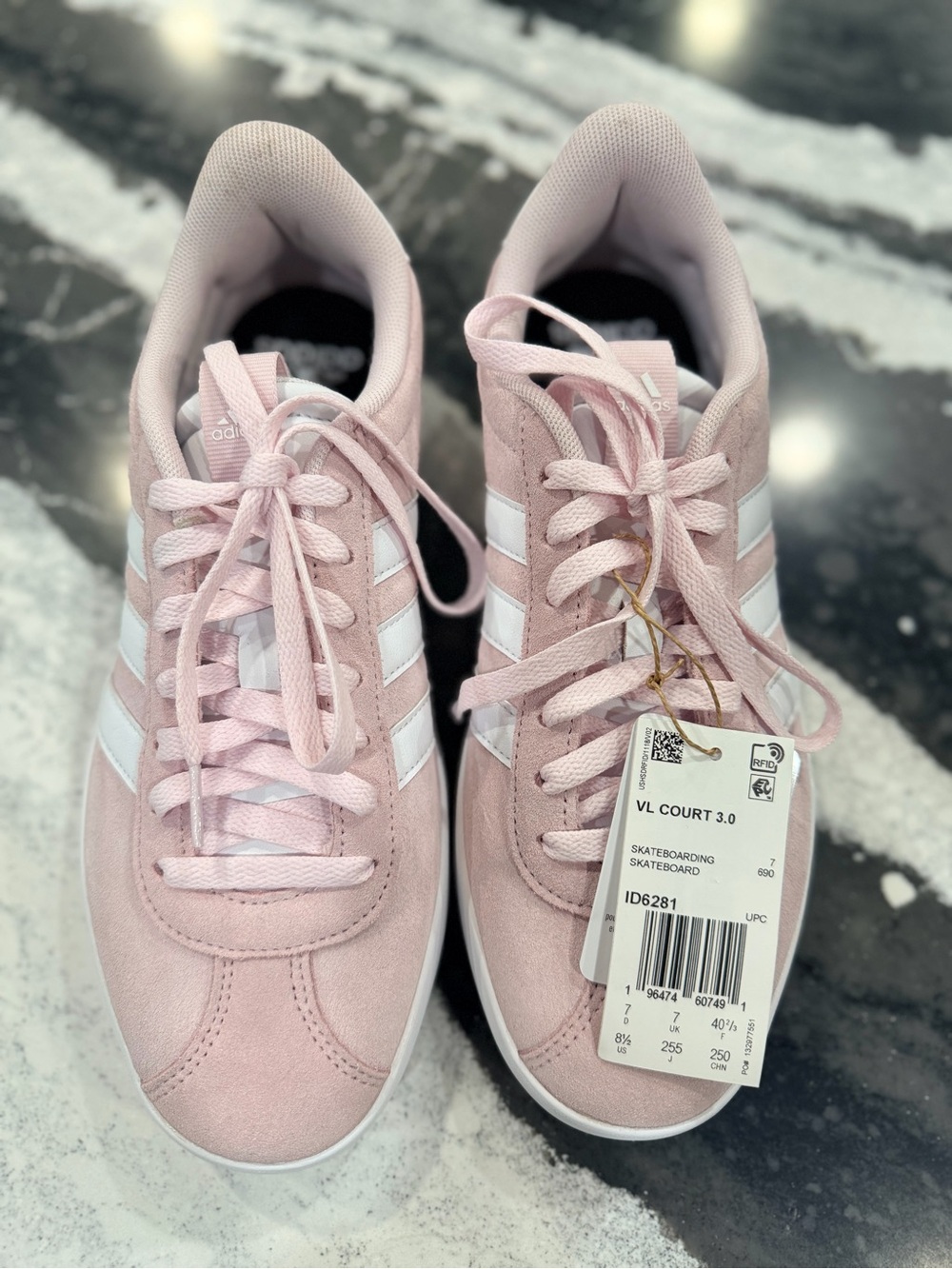 adidas VL Court 3.0 Women's Pink and White Sneakers